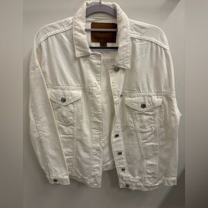 American Eagle Outfitters White Denim Jacket